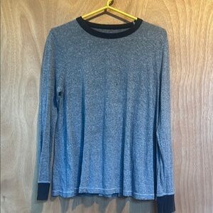 THE GREAT. Blue Long Sleeve Tee